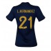 Billige Frankrike Lucas Hernandez #21 Hjemmetrøye Dame VM 2022 Kortermet